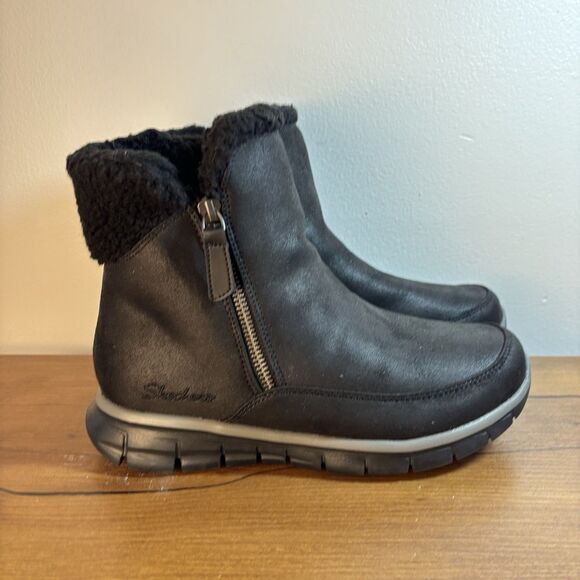 Skechers Z19125 Women's Black Textile Synergy Collab Zip Up Booties Size US 8 M - Picture 5 of 8